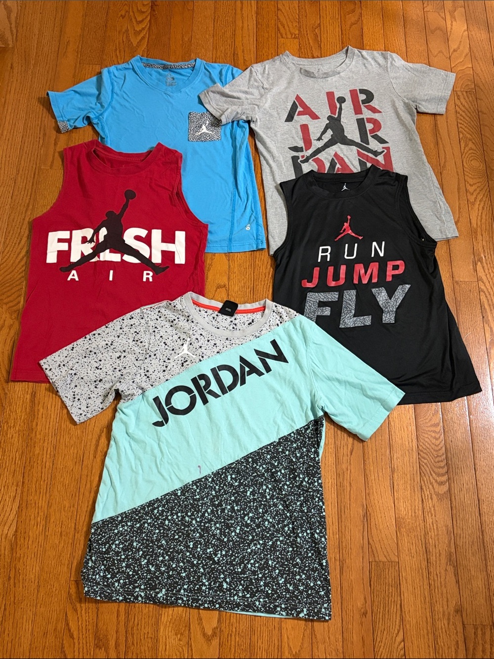 Jordan Kids Graphic Tee & Tank Set - Red, Black, Light Blue, Gray, Turquoise